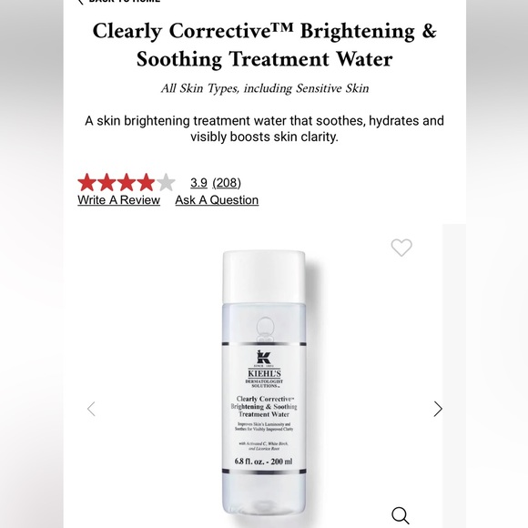 Kiehls Clearly Corrective Brightening Water - Picture 1 of 2